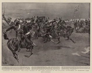 Yeomanry in Training, a carga final na posição de Boer no torneio militar no Hightown Camp